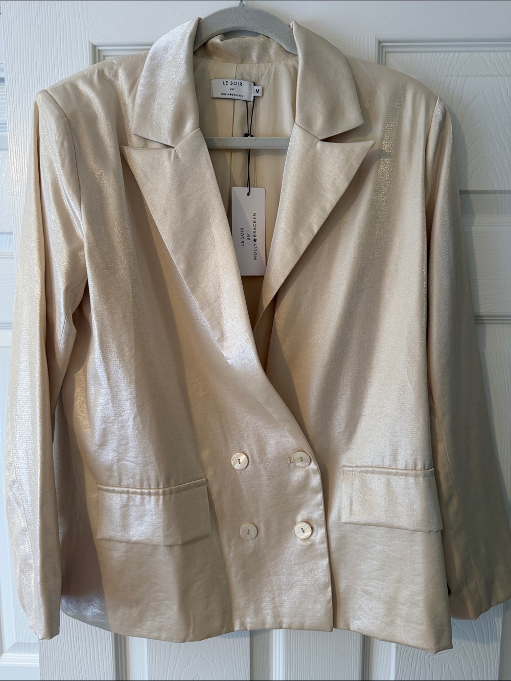 Le Soir par Molly Braken viscose / cotton blazer
